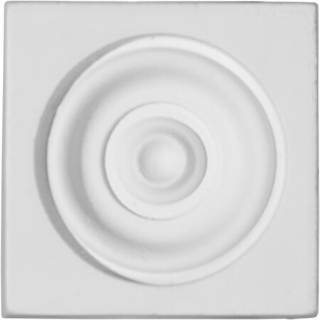 Ekena Millwork Plinth Block, Polyurethane, 2-3/8 in H, 2-3/8 in W, Factory Primed PB02X02X01MA